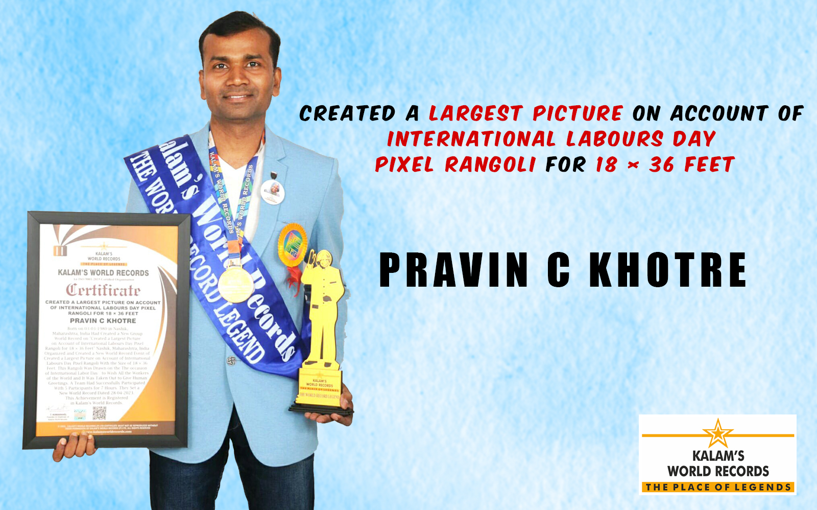 Created A Largest Picture On Account Of International Labours Day Pixel ...