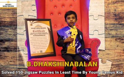 Solved 150 Jigsaw Puzzles In Least Time By Young Genius Kid