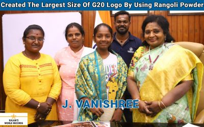Created The Largest Size Of G20 Logo By Using Rangoli Powder