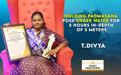 Holding Padmasana Pose Under Water For 5 Hours In-depth Of 5 Meters