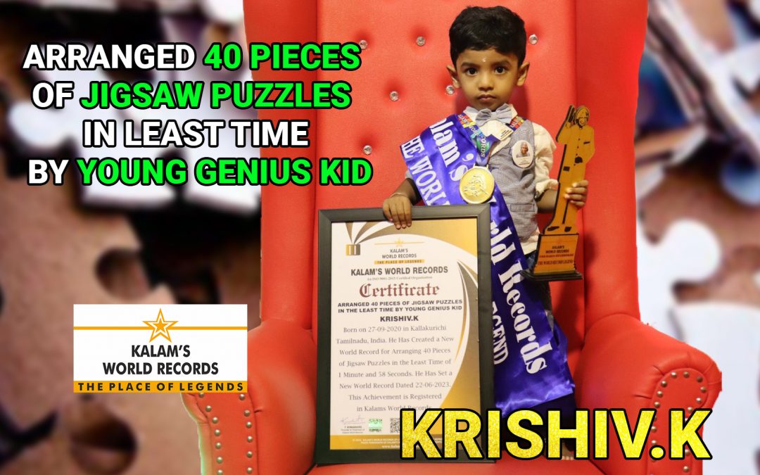 Arranged 40 Pieces Of Jigsaw Puzzles In Least Time By Young Genius Kid