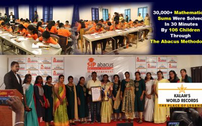 30,000+ Mathematical Sums Were Solved In 30 Minutes By 106 Children Through The Abacus Methodology
