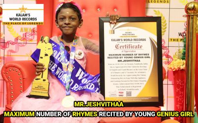 Maximum Number Of Rhymes Recited By Young Genius Girl