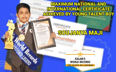 Maximum National And International Certificate Achieved By Young Talent Boy