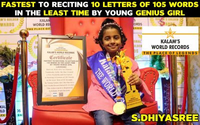 Fastest To Reciting 10 Letters Of 105 Words In The Least Time By Young Genius Girl