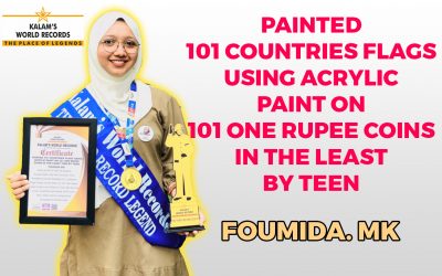 Painted 101 Countries Flags Using Acrylic Paint On 101 One Rupee Coins In The Least By Teen