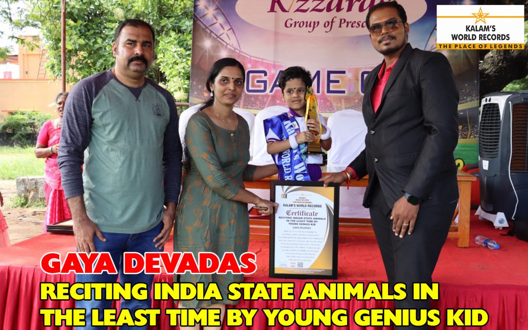 Reciting India State Animals In The Least Time By Young Genius Kid