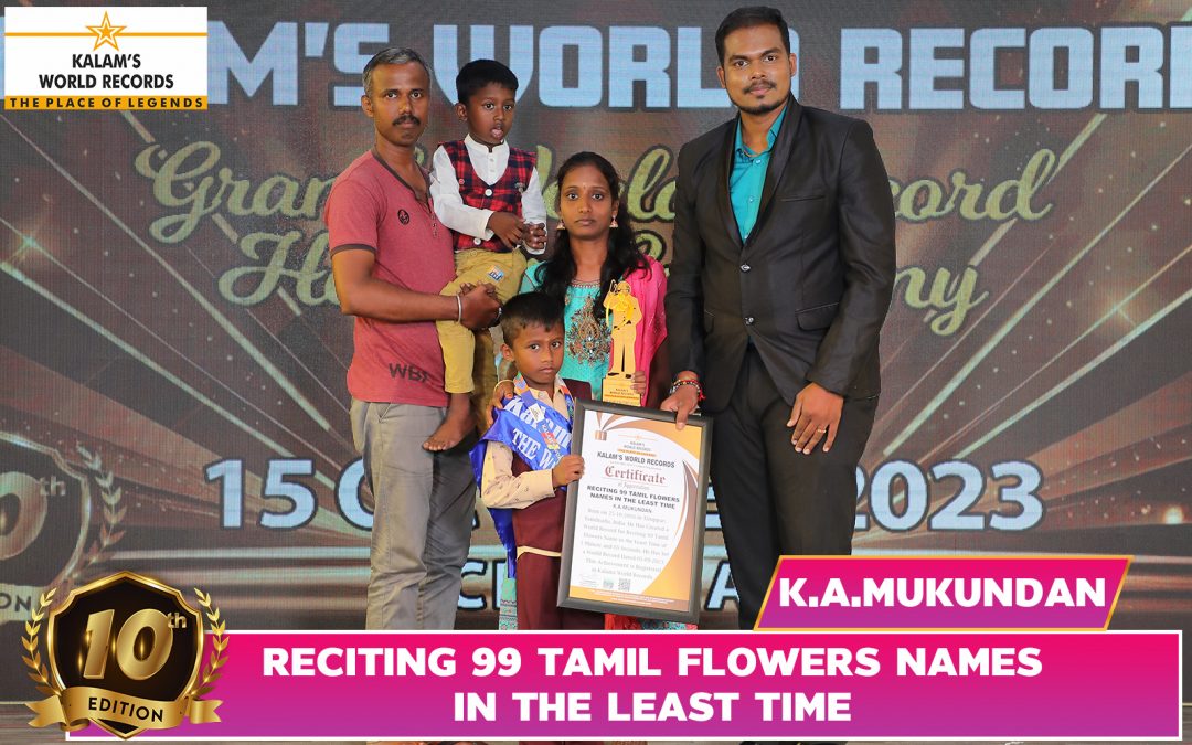 Reciting 99 Tamil Flowers Names In The Least Time