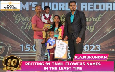 Reciting 99 Tamil Flowers Names In The Least Time