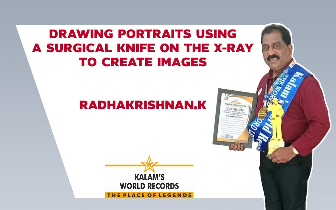 Drawing Portraits Using A Surgical Knife On The X-ray To Create Images