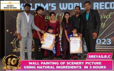 Wall Painting Of Scenery Picture Using Natural Ingredients  In 3 Hours