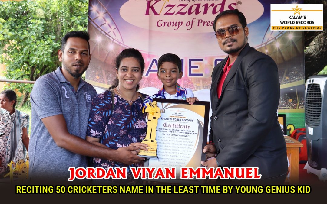 Reciting 50 Cricketers Name In The Least Time By Young Genius Kid