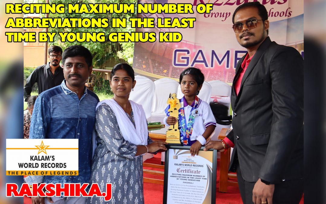 Reciting Maximum Number Of Abbreviations In The Least Time By Young Genius Kid