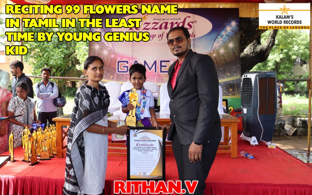 Reciting 99 Flowers Name In Tamil In The Least Time By Young Genius Kid