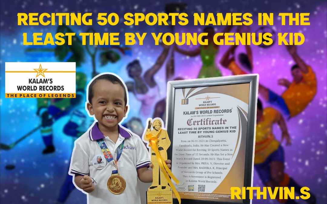 Reciting 50 Sports Names In The Least Time By Young Genius Kid