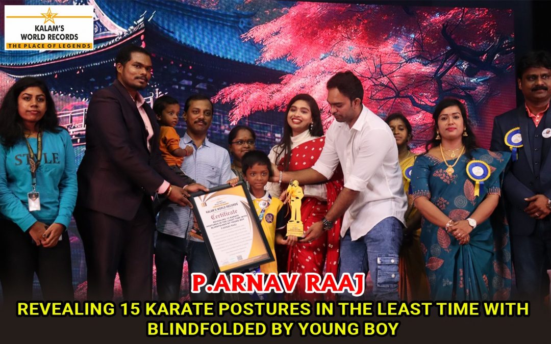 Revealing 15 Karate Postures In The Least Time With Blindfolded By Young Boy