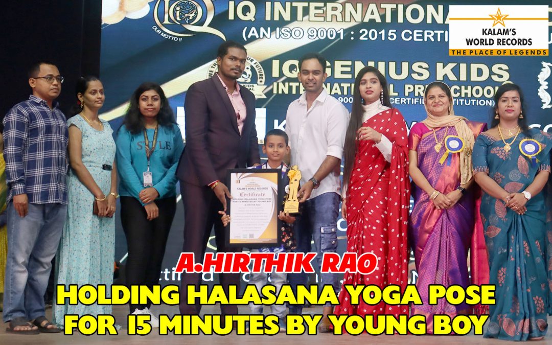 Holding Halasana Yoga Pose For 15 Minutes By Young Boy