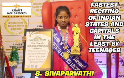 Fastest Reciting Of Indian States And Capitals In The Least By Teenager