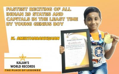 Fastest Reciting Of  All Indian 29 States And Capitals In The Least Time By Young Genius Boy