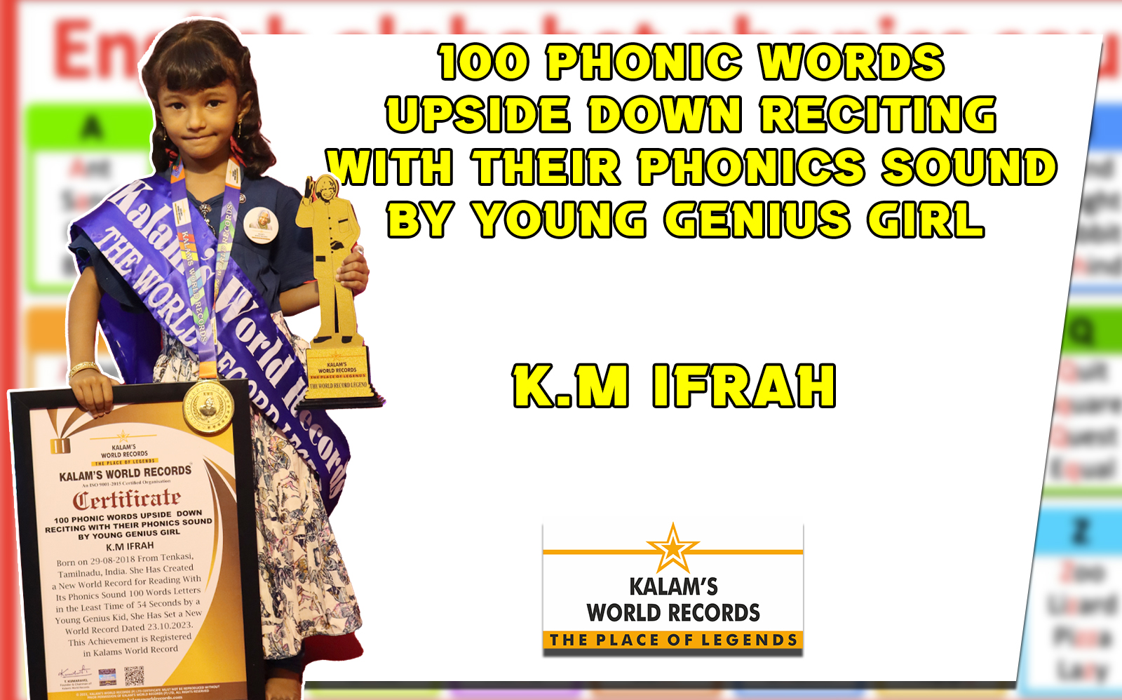 100 Phonic Words Upside Down Reciting With Their Phonics Sound By Young