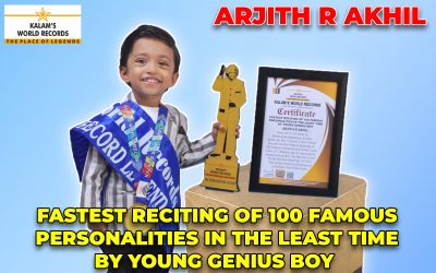 Fastest Reciting Of 100 Famous Personalities In The Least Time By Young Genius Boy