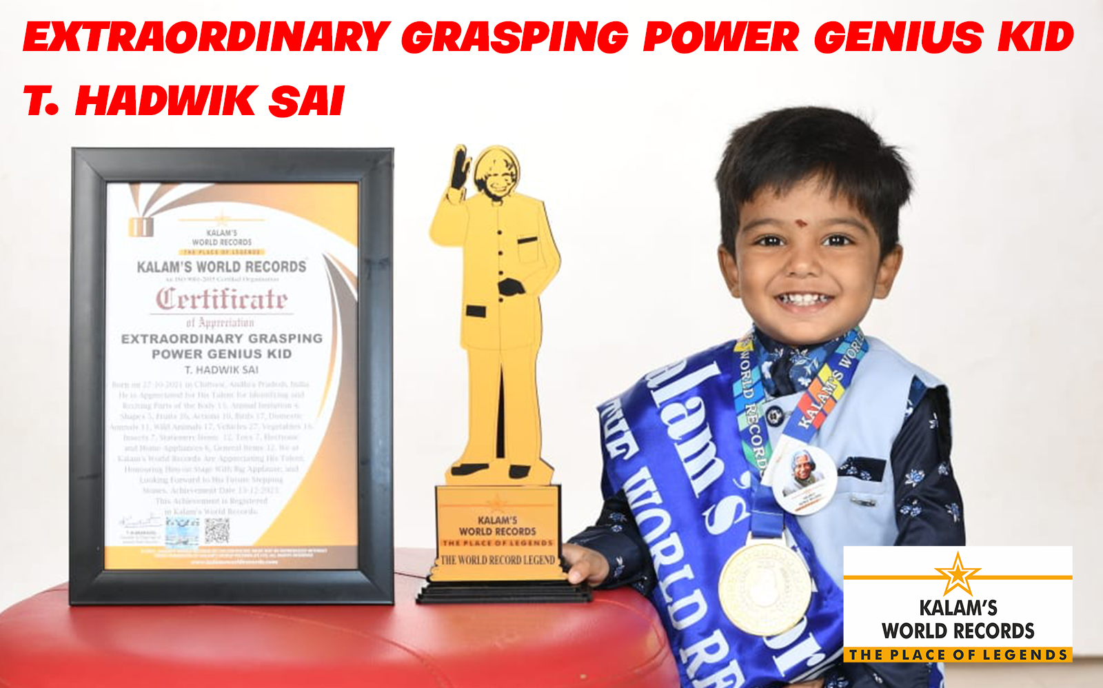 Extraordinary Grasping Power Genius Kid - Kalams World Records