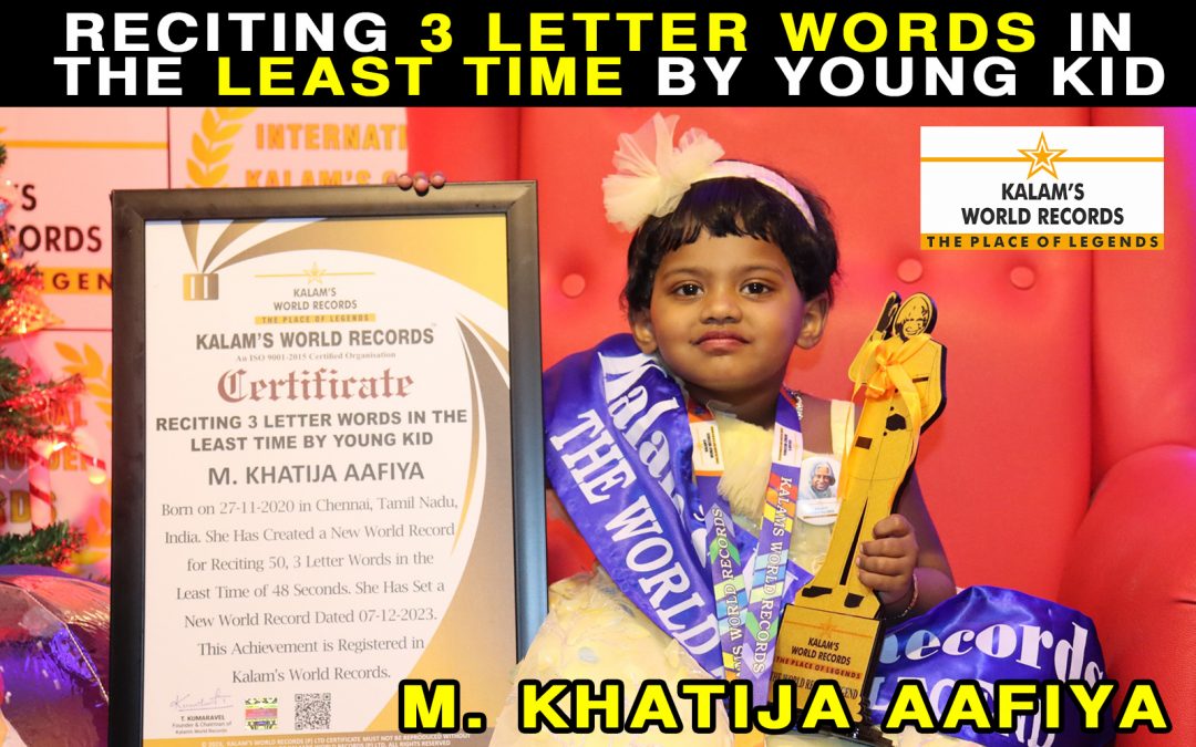 Reciting 3 Letter Words In The Least Time By Young Kid