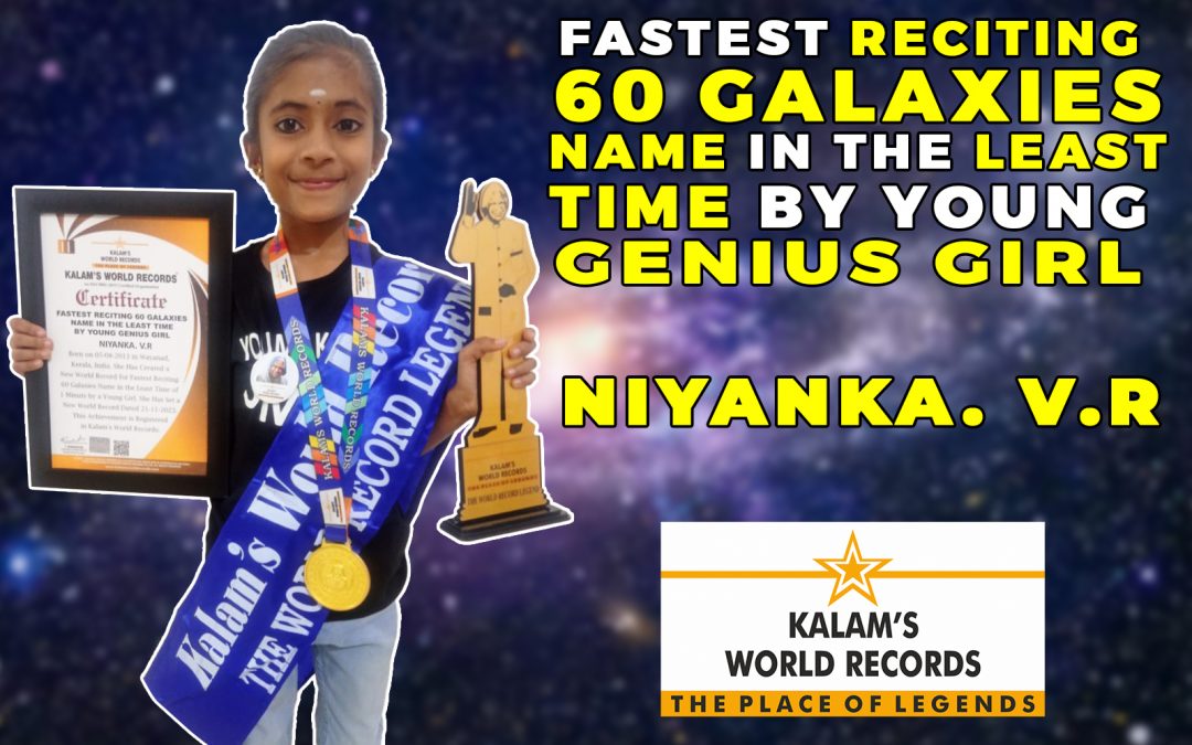 Fastest Reciting 60 Galaxies Name in the Least Time by Young Genius Girl