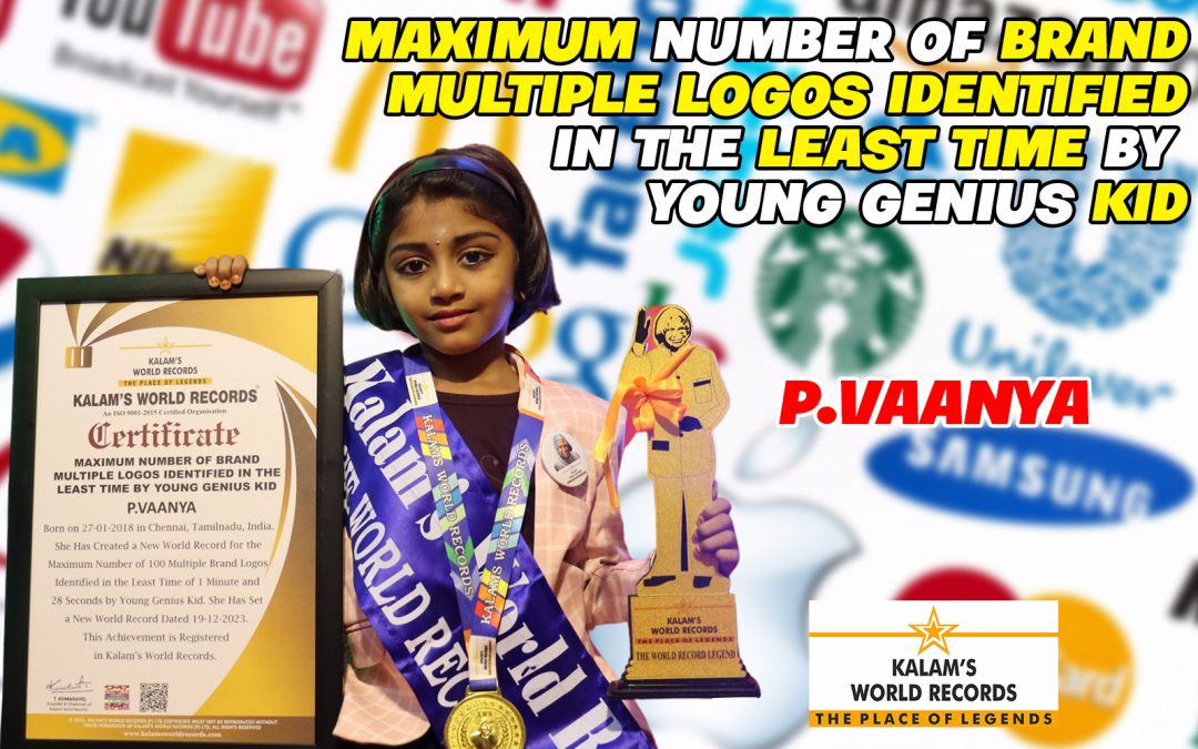 Maximum Number of Brand Multiple Logos Identified in the Least Time by Young Genius Kid