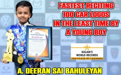 Fastest Reciting 100 Car Logos in the Least Time by a Young Boy