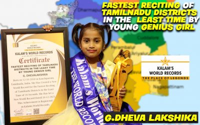 Fastest Reciting of Tamilnadu Districts in the Least Time by Young Genius Girl