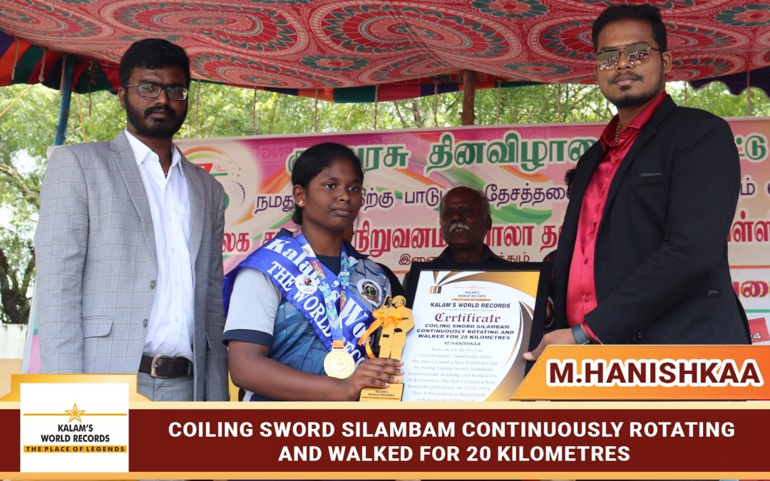 Coiling Sword Silambam Continuously Rotating and Walked for 20 Kilometres