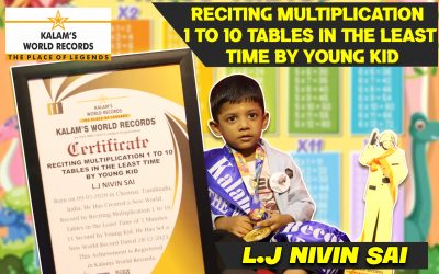 Reciting Multiplication 1 to 10 Tables in the Least Time by Young Kid