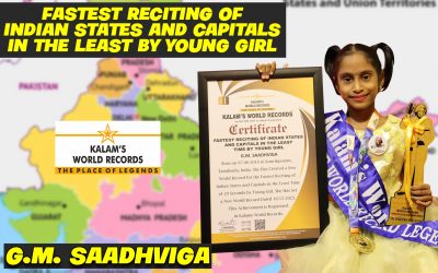 Fastest Reciting of Indian States and Capitals in the Least Time by Young Girl