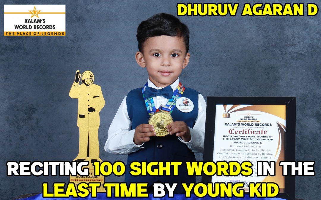 Reciting 100 Sight Words in the Least Time by Young Kid
