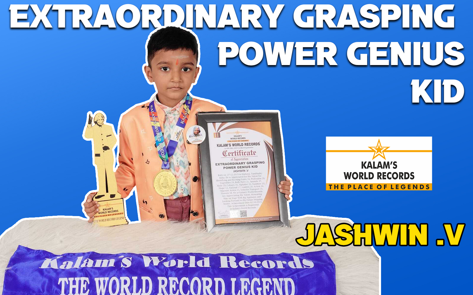 Extraordinary Grasping Power Genius Kid - Kalams World Records