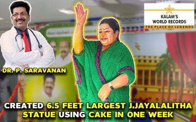 Created 6.5 Feet Largest  J.jayalalitha Statue Using Cake in One Week