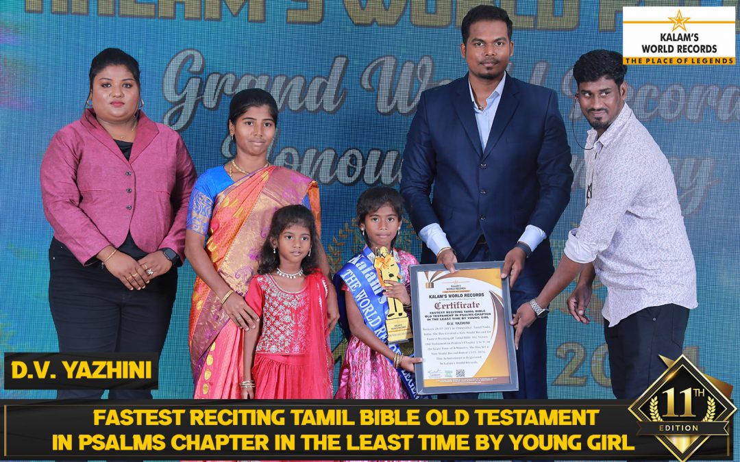 Fastest Reciting Tamil Bible Old Testament in Psalms Chapter in the Least Time by Young Girl