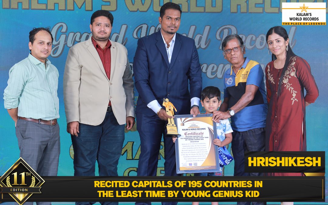 Recited Capitals of 195 Countries in the Least Time by Young Genius Kid