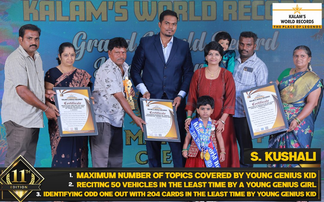 Maximum Number of Topics Covered by Young Genius Kid & Reciting 50 Vehicles in the Least Time by a Young Genius Girl & Identifying Odd One Out With 204 Cards in the Least Time by Young Genius Kid