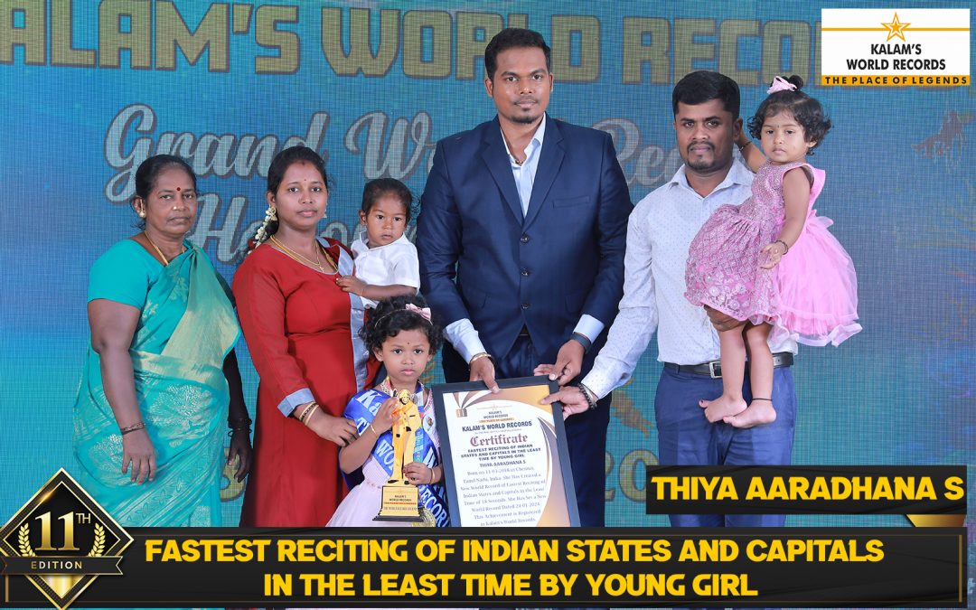 Fastest Reciting Of Indian States And Capitals In The Least Time By Young Girl