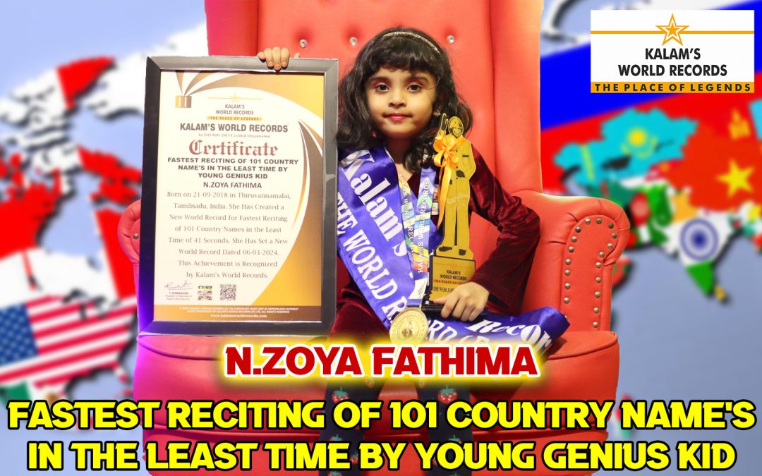 Fastest Reciting of 101 Country Name’s in the Least Time by Young Genius Kid