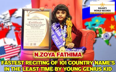 Fastest Reciting of 101 Country Name’s in the Least Time by Young Genius Kid