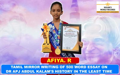 Tamil Mirror Writing of 500 Word Essay on Dr Apj Abdul Kalam’s History in the Least Time