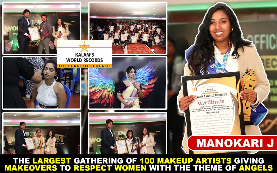 The Largest Gathering of 100 Makeup Artists Giving Makeovers to Respect Women With the Theme of Angels