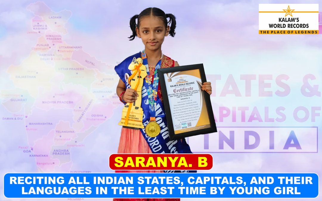Reciting All Indian States, Capitals, and Their Languages in the Least Time by Young Girl