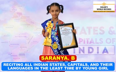 Reciting All Indian States, Capitals, and Their Languages in the Least Time by Young Girl