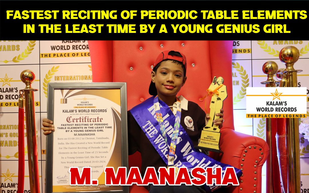 Fastest Reciting of Periodic Table Elements in the Least Time by a Young Genius Girl