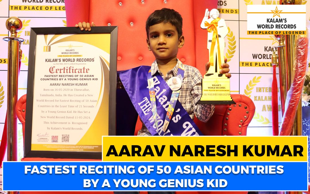Fastest Reciting of 50 Asian Countries  by a Young Genius Kid