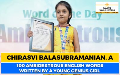 100 Ambidextrous English Words Written By A Young Genius Girl
